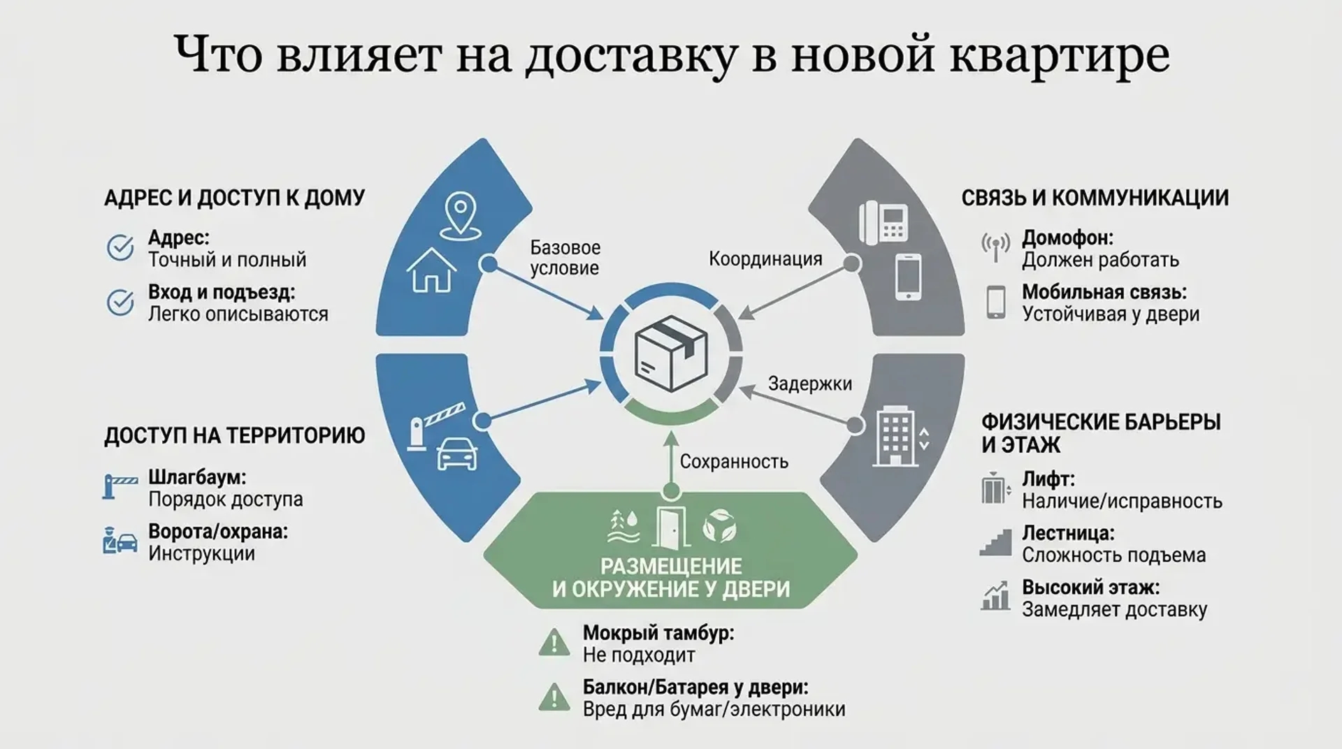 Что влияет на доставку в новой квартире